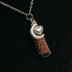 Gorgeous sandstone moon water necklace!